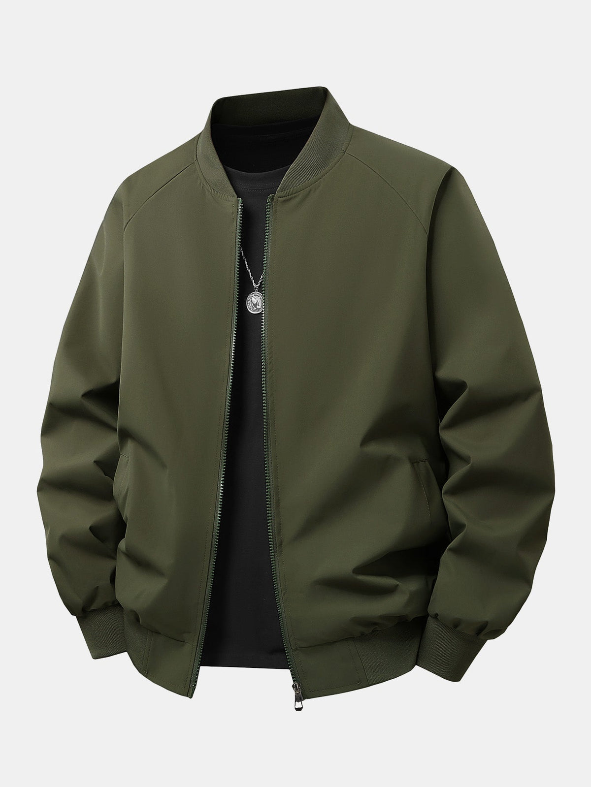 CHAQUETA BOMBER CON CREMALLERA