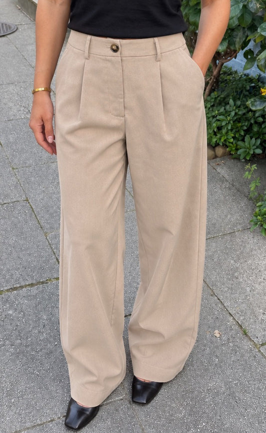 PANTALÓN ANCHO BEIGE SOFT