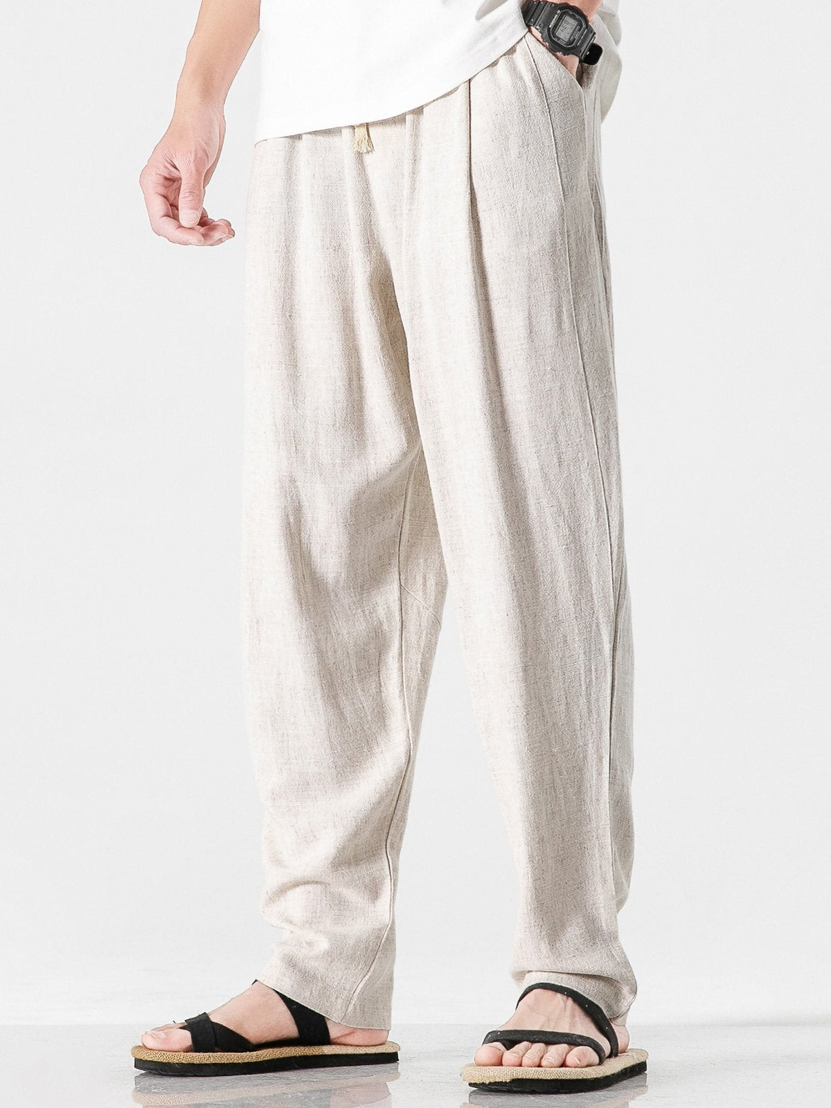 PANTALONES HAREEM LINO